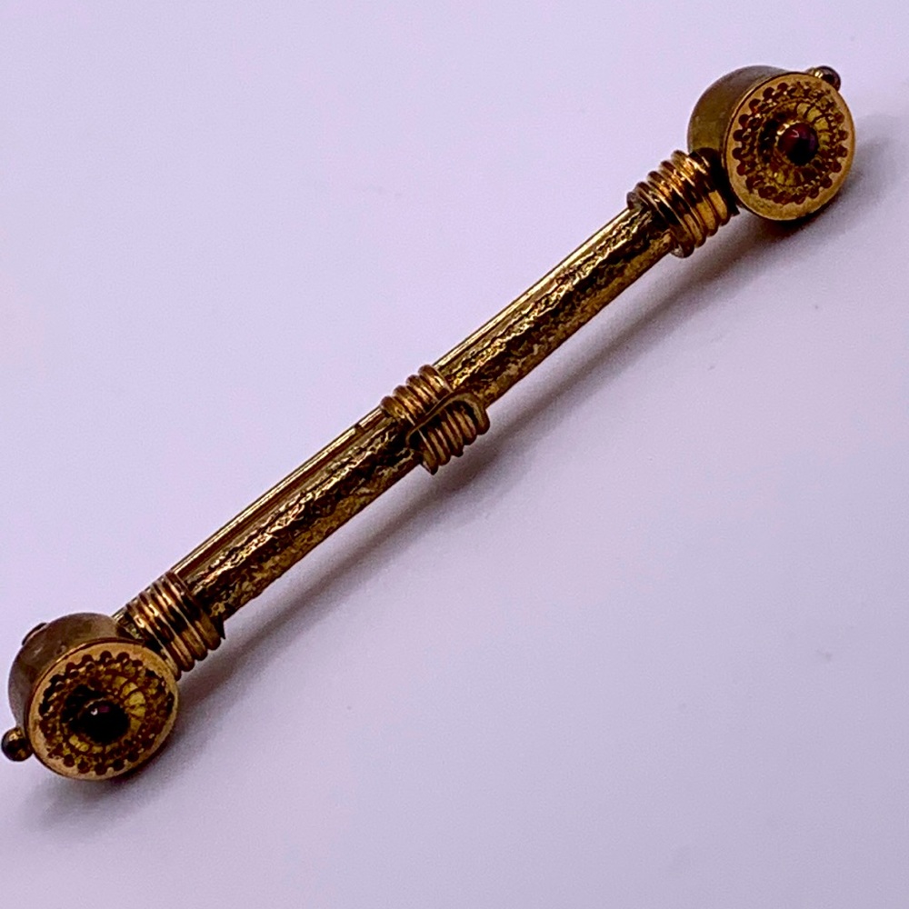 Victorian Red Cabochon Brooch